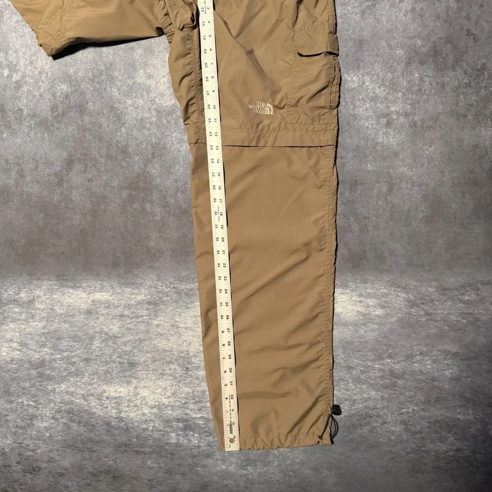 VTG North Face Summit Series Convertible Pants Large L Khaki Nylon Cargo Cinch
